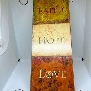 Set of 2 Wall Signs. BELIEVE, DREAM , IMAGINE and FAITH , HOPE , LOVE